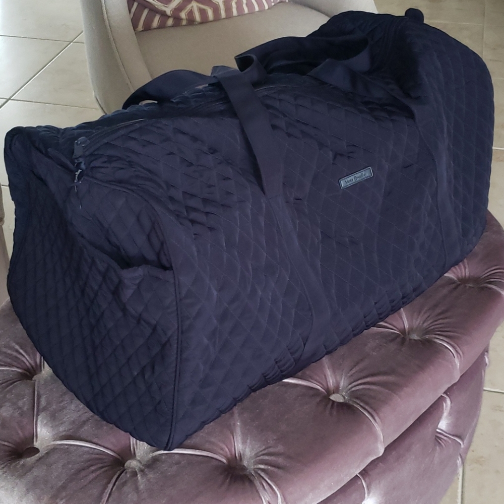 Vera Bradley Navy Blue XL Traveler Duffel Bag